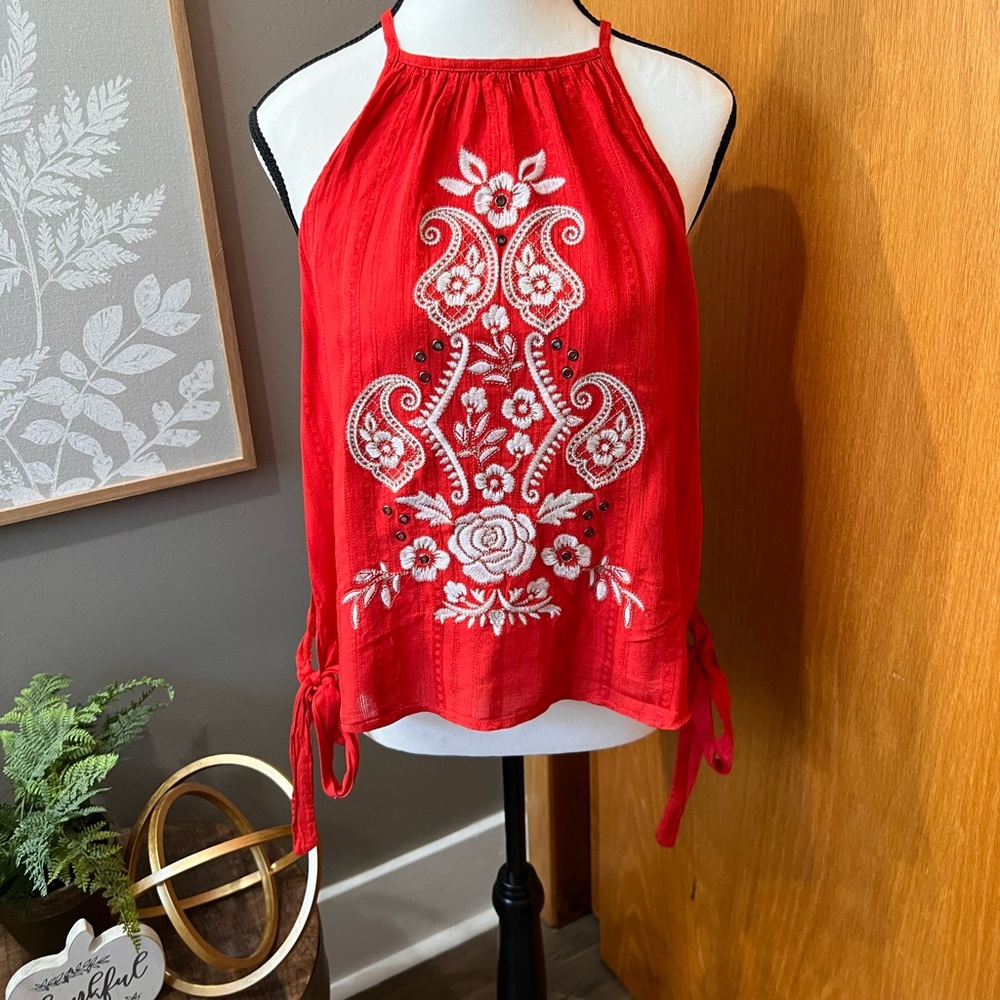 Coco & Jaimeson Boho Halter Embroidery Small